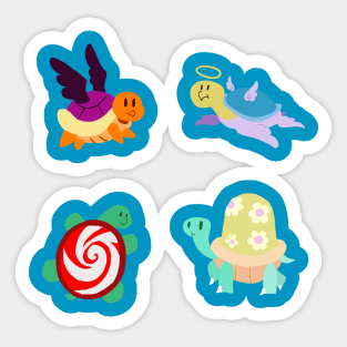 Four Cute Turtles Sticker